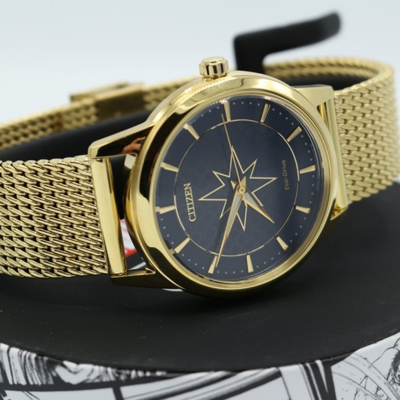 **NEW** Citizen Captain Marvel Unisex Gold Tone Stainless Steel Bracelet… - Picture 2 of 11